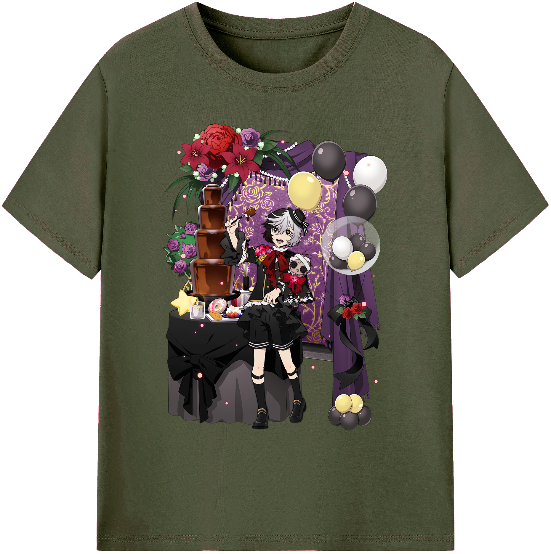 （画像用） 文豪ストレイドッグス Bungo Stray Dogs 綿100％ メンズ半袖Tシャツ｜肌触りやわらか＆通気性